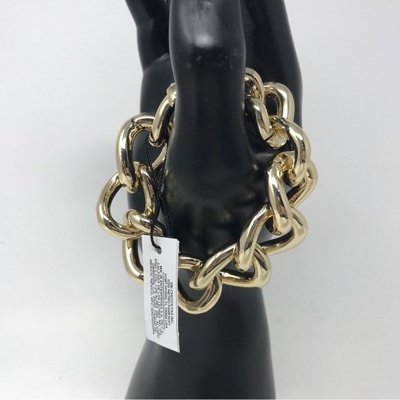 White House Black Market Faux Pearl Chain Magnetic Bracelet, Gold Tone - OS - Picture 1 of 6